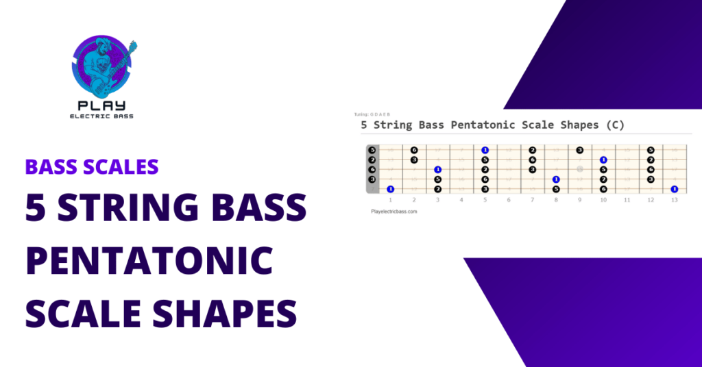 5 String Bass Pentatonic Scale Lesson Featured Image